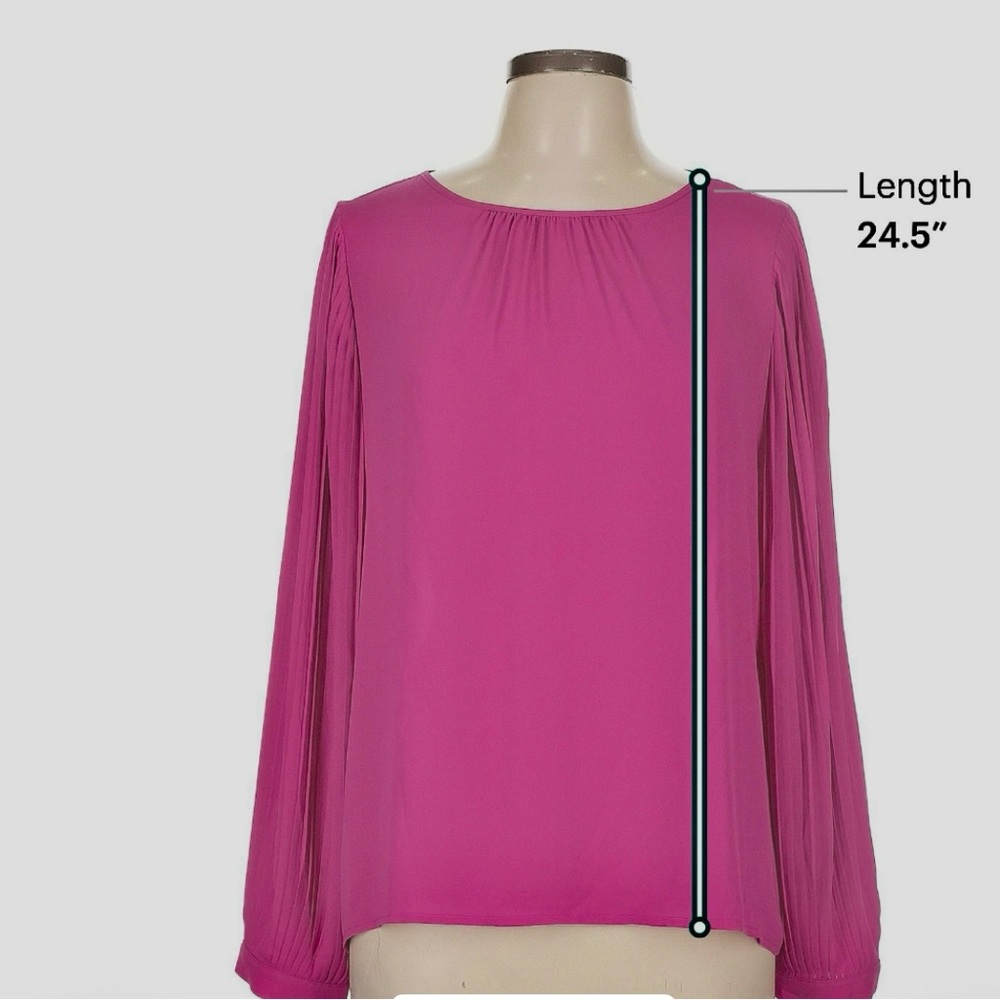 J. Crew Factory Elegant Long sleeve Magenta Blouse